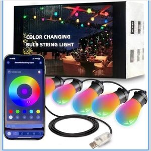 Color Changing Bulb String Light 36ft